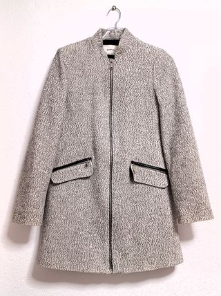 Abrigo chaqueta mujer, gris jaspeado, t S