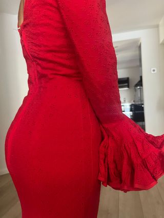 Traje Flamenca Rojo - Manuela Macías