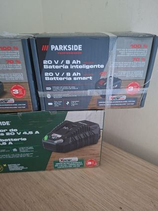 2x Batería Parkside 20V/8Ah + Cargador