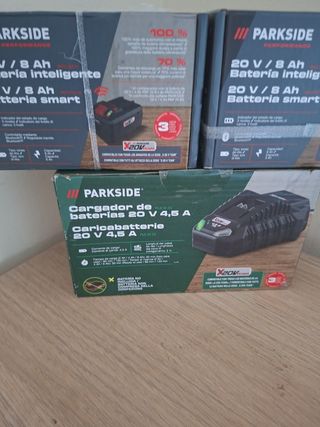 2x Batería Parkside 20V/8Ah + Cargador