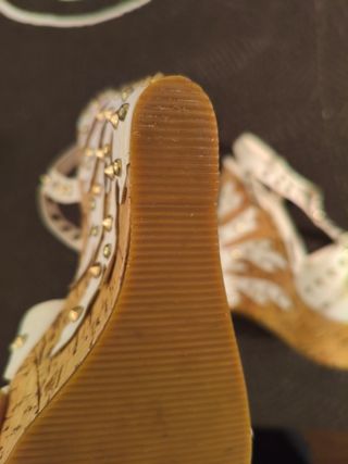 Sandalias plataforma mujer blancas