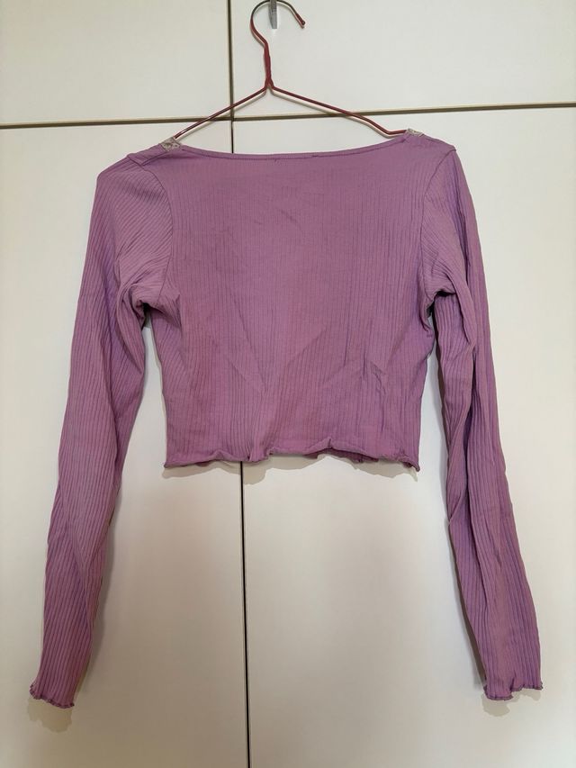 Top canalé manga larga PULL&BEAR