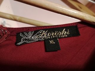 Vestido rojo estampado