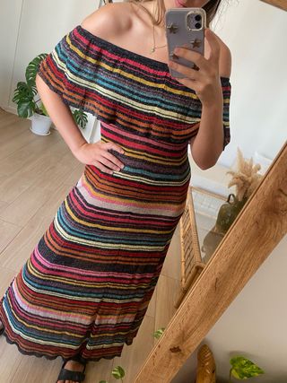 Vestido Zara multicolor rayas