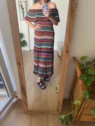 Vestido Zara multicolor rayas