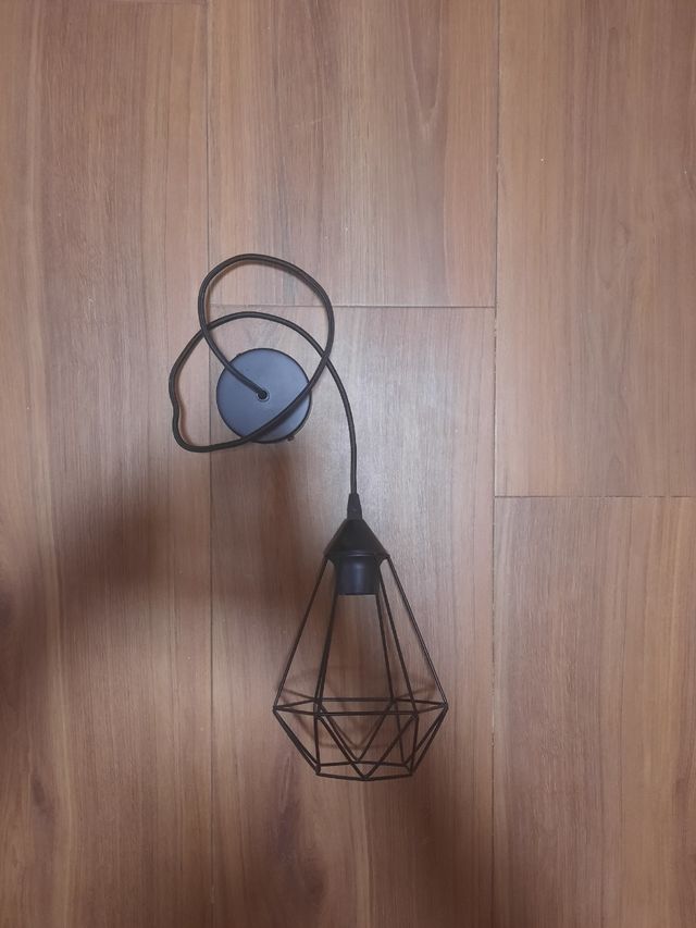 Lámpara vintage negra metal