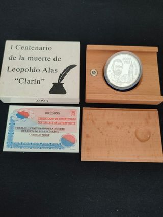 Moneda Plata 2000 Ptas 2001 Clarín 