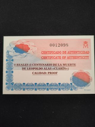 Moneda Plata 2000 Ptas 2001 Clarín 