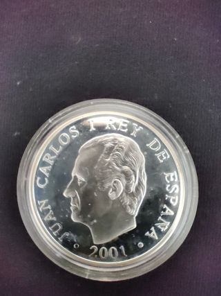 Moneda Plata 2000 Ptas 2001 Clarín 