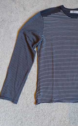 Maglia GAS a righe grigio-bianca