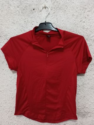 Top rojo c/cremallera
