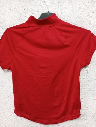 Top rojo c/cremallera