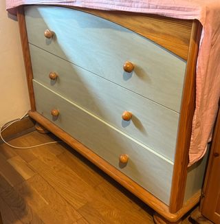 Cómoda infantil madera azul-marrón