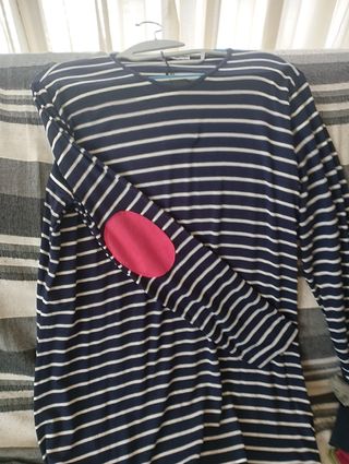 Vestido rayas azul marino-blanco