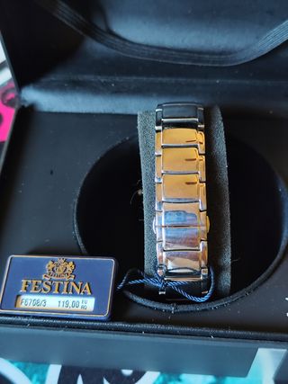 Reloj Festina azul y plateado nuevo con caja