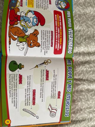 libros de actividades pitufos y oficios 