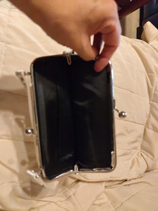 Bolso de mano blanco roto