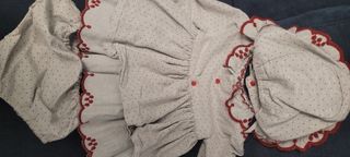 Vestido niña 12 meses - Gris, Rojo, Plata