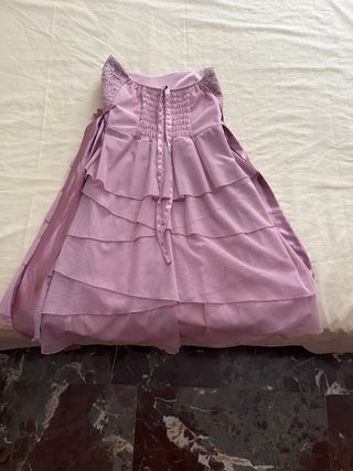 Vestido Lila palabra de honor