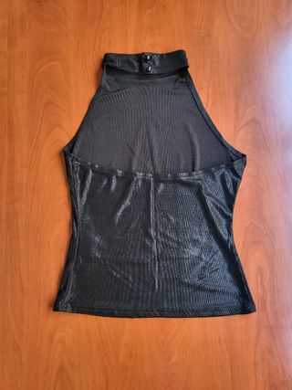 Top negro brillo Shein XS