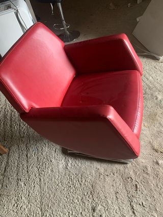 2 sillones de peluqueria granate hidráulico