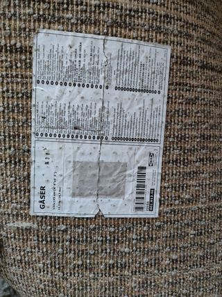 Alfombra beige 195x140cm x5 de altura, comodísima.