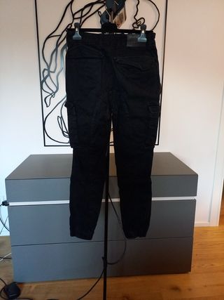 Pantaloni cargo neri tg XS