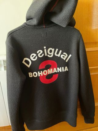 Sudadera negra hombre desigual retro L
