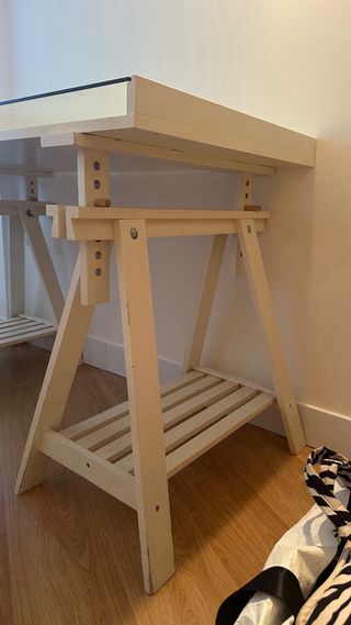 Mesa escritorio IKEA con cristal