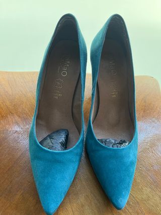 Tacones Mimao ante turquesa 40