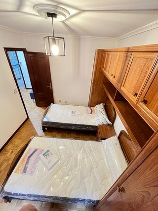 2 camas + mueble puente madera