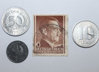 ALEMANIA , LOTE MONEDAS 1942 NAZI III REICH