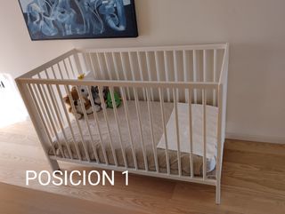Cuna bebé blanco
Medidas: 124x 64x80

