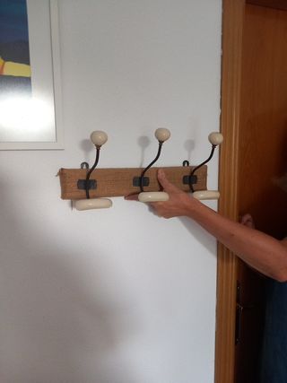 Perchero Pared 3 Ganchos - Jute