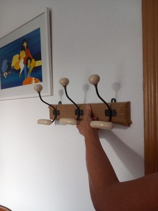 Perchero Pared 3 Ganchos - Jute