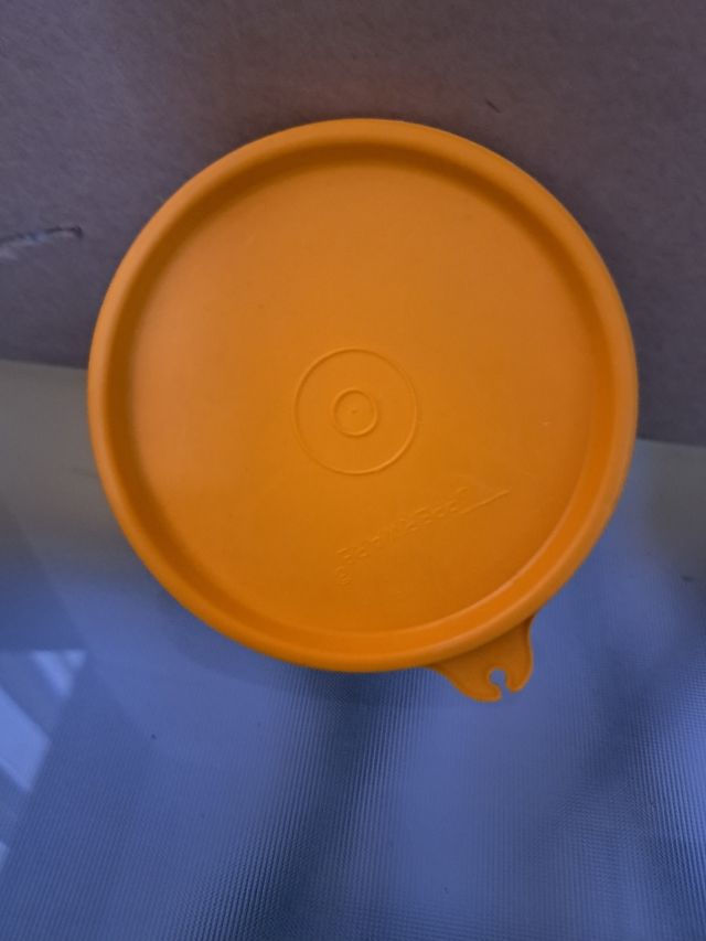 2 Ciotoline Tupperware Vintage Arancio e Bianco