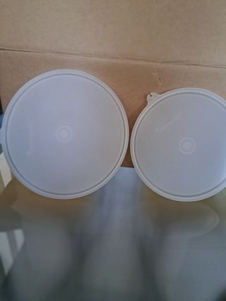 2 Ciotoline Tupperware Vintage Arancio e Bianco