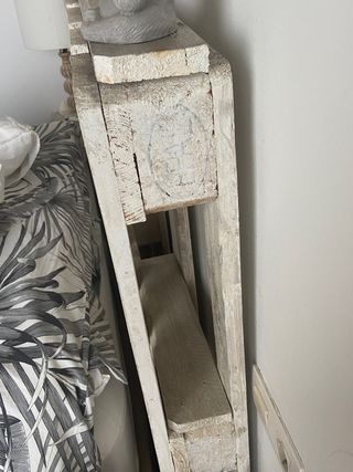 Cabecero cama palé blanco/ gris para cama de 150