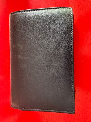 Cartera de Cuero azul oscuro 