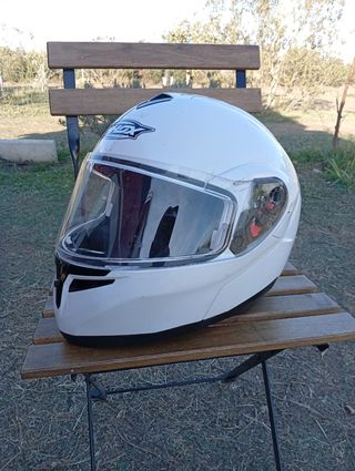 Casco Shox blanco mate