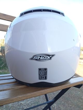 Casco Shox blanco mate