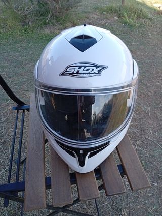 Casco Shox blanco mate