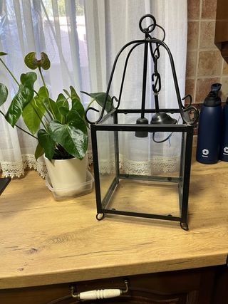 Farol de forja negro - Lámpara colgante