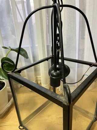Farol de forja negro - Lámpara colgante