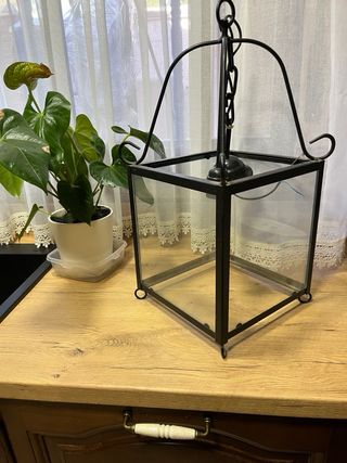 Farol de forja negro - Lámpara colgante