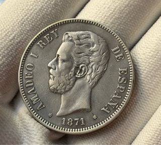 Moneda 5 Pesetas España 1871