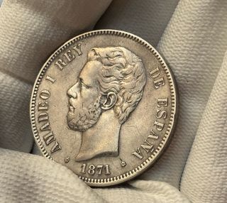 Moneda 5 Pesetas España 1871