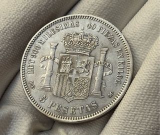 Moneda 5 Pesetas España 1871