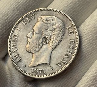 Moneda 5 Pesetas España 1871