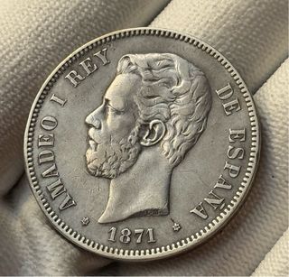 Moneda 5 Pesetas España 1871